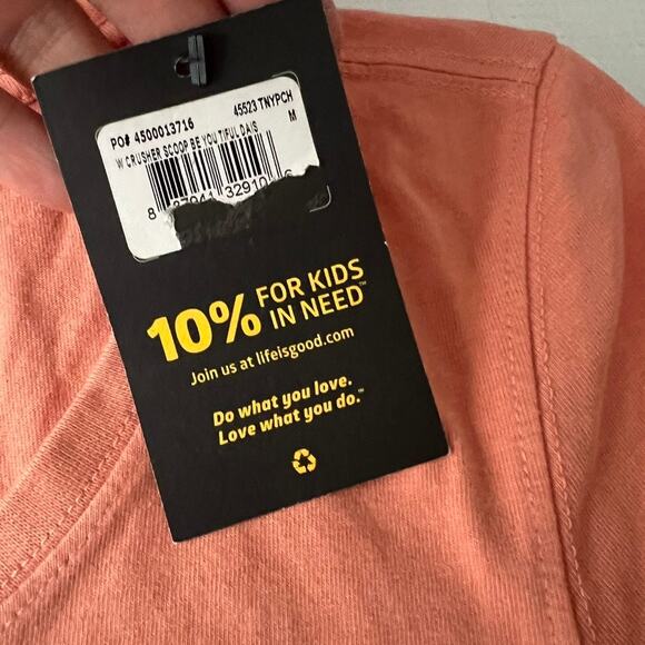 Life is Good Crusher Scoop T Shirt Be You Tiful Women Size Medium NEW - Picture 7 of 8